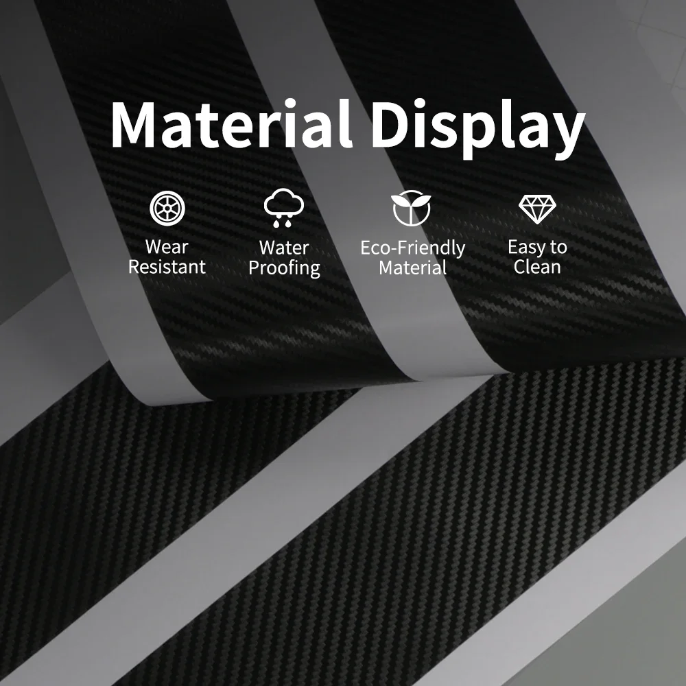 4PCS Carbon Fiber Car Door Sill Guard Stickers - Universal Auto Door Protector Accessories