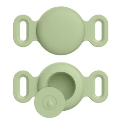 Colorful Silicone Protective Case for Pet Collars - Compatible with GPS Trackers (Matcha green)
