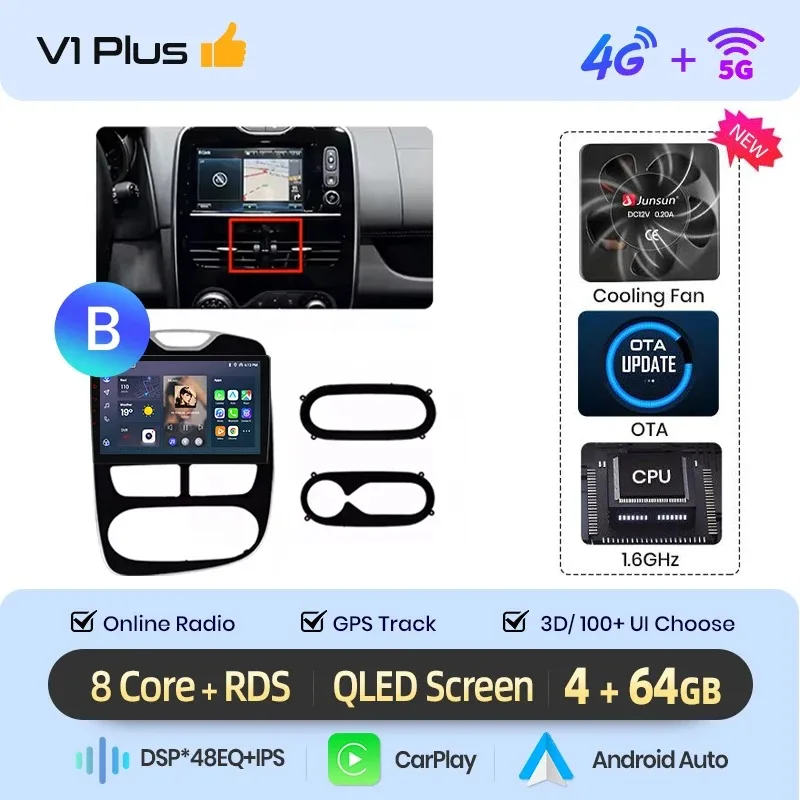 Haudio 2 Din Autoradio met Draadloze CarPlay en Android Auto, 7 Inch Touchscreen met Spiegellink, GPS, Stembediening, SWC/FM/RDS/, 25 sets UI Geschikt voor alle Auto, Zonder Achteruitrijcamera 2 32G