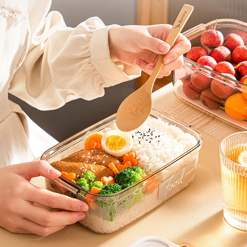 Boîte de conservation des aliments sous vide avec filet de drainage, distributeur d'aliments, boîtes de conservation fraîches scellées transparentes_voghion.com