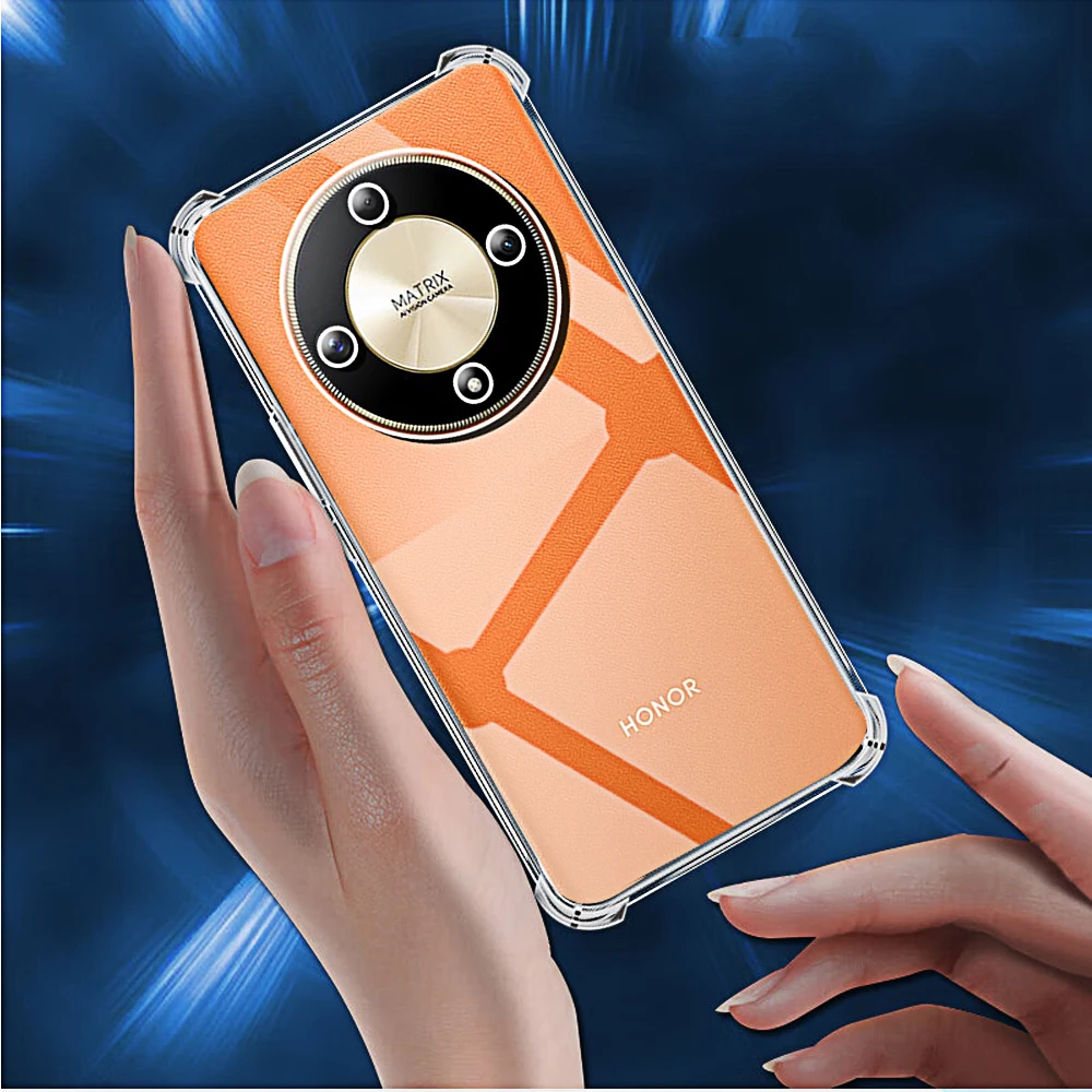 Shockproof Transparent Silicone Phone Case - Clear TPU Protective Back Cover