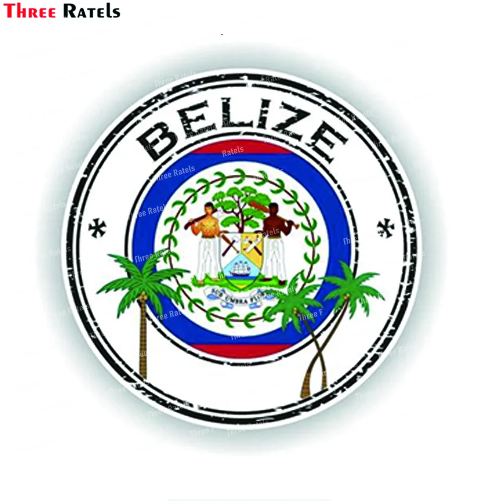 

Three Ratels L536 Belize Set of Stickers for Laptop Book Water Bottle Fridge Guitar Motorcycle Helmet ToolBox Door PC Boat