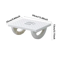 Ergonomic Portable Foot Stool with Massage Rollers for Ultimate Home and Office Comfort (White - YQ11)