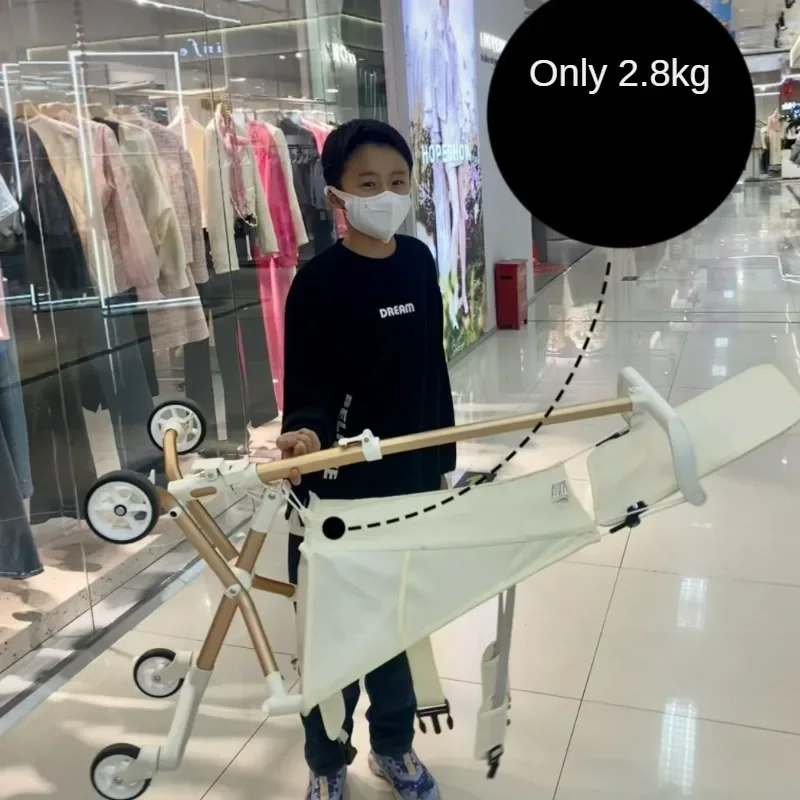 Lightweight Travel Stroller High Quality Baby Stroller Comfortable 1-8 Years Old Foldable Four Wheels Pram