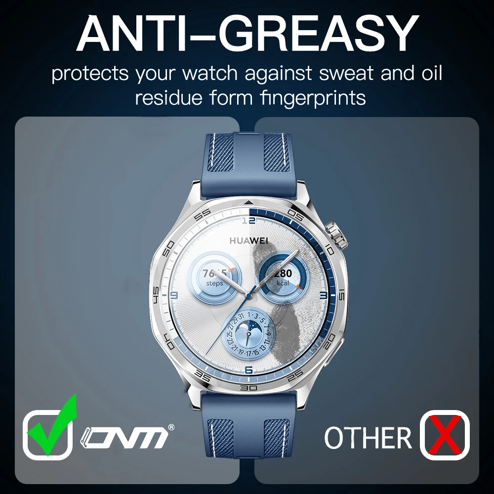 5-Pack Tempered Glass Screen Protector for Smartwatches - Enhanced Durability and Clarity
