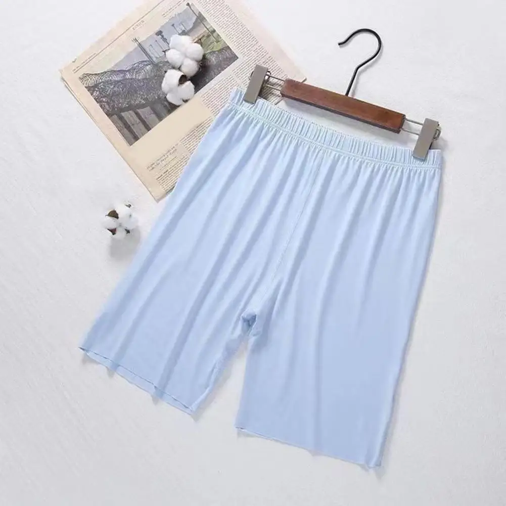 Mens Sleep Shorts Summer Ice Silk Sleep Short Pants Mens Sleepwear Casual Loose Thin Comfortable Elastic