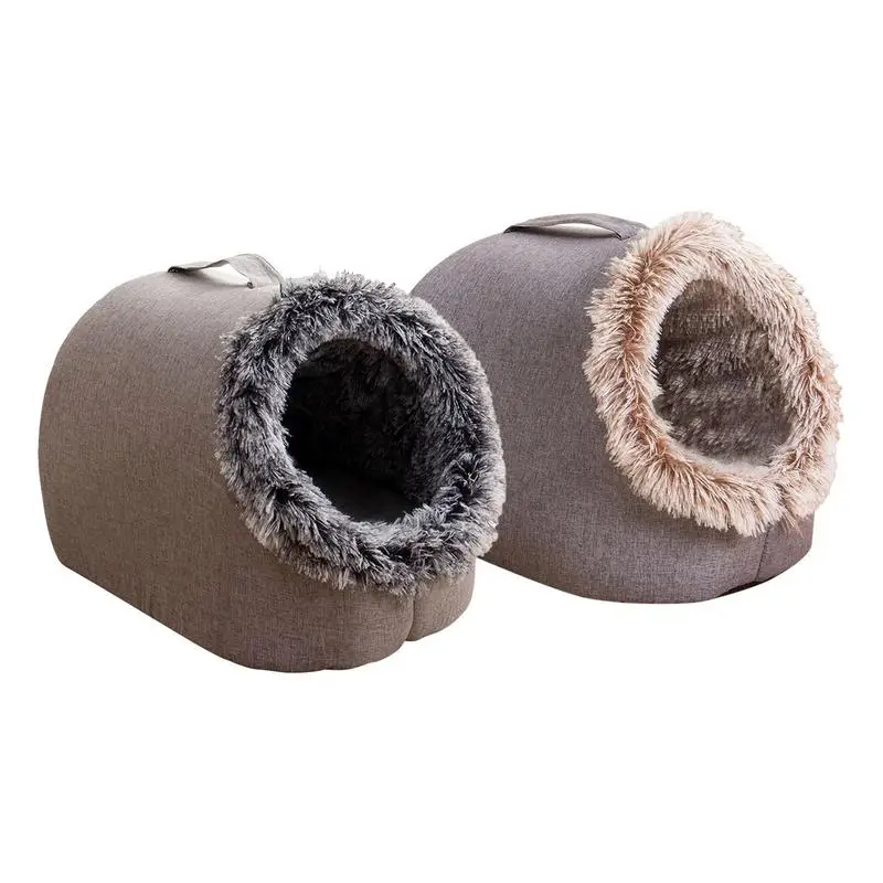

Portable Pet House Pet Tent Bed Cats House Warm Cushions Furniture Sofa Basket Beds Nest With Mats For Small Medium Cats
