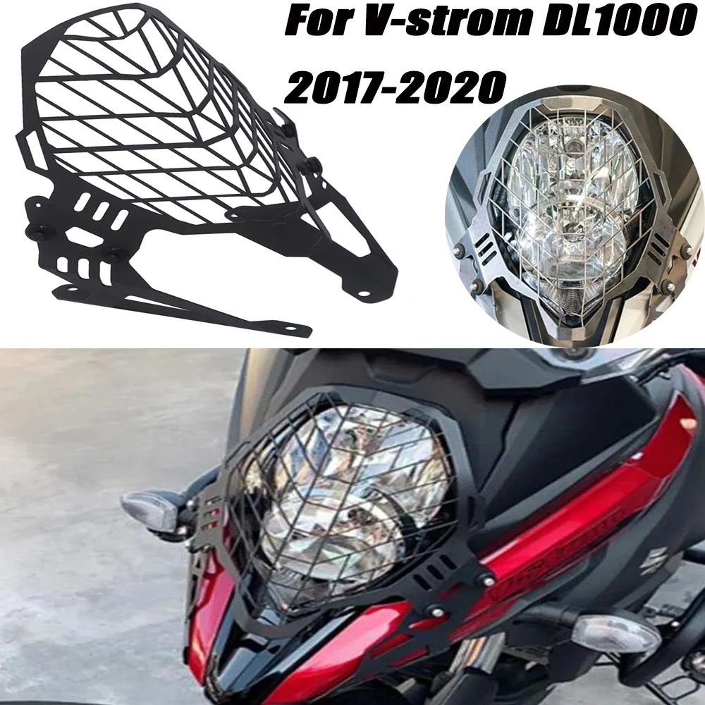 Motorcycle Headlight Head Light Guard Protector Cover Protection Grill For Suzuki V-Strom Dl1000 2017-2020