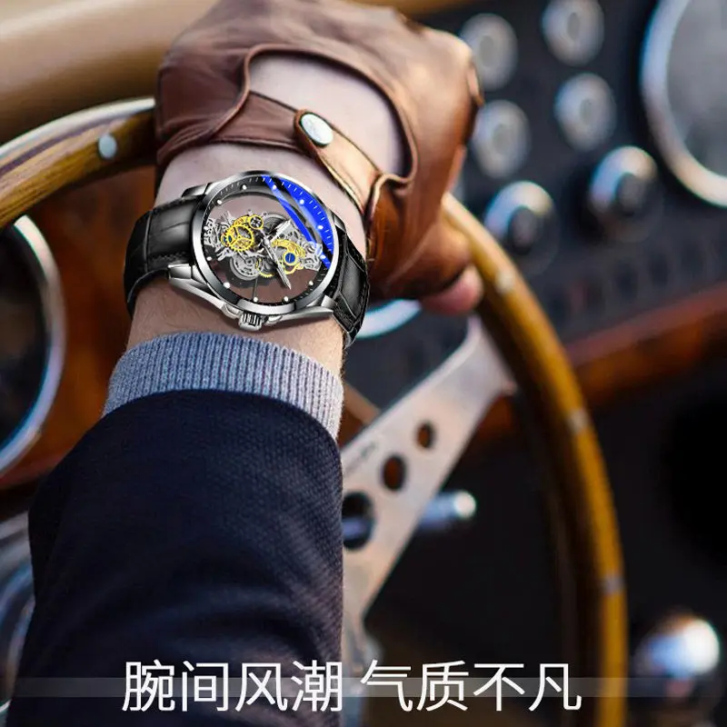 High Quality Golden Watch Men stainess steel Waterproof 30M Watches Business Fashion Japan Quartz Movement Male Clock