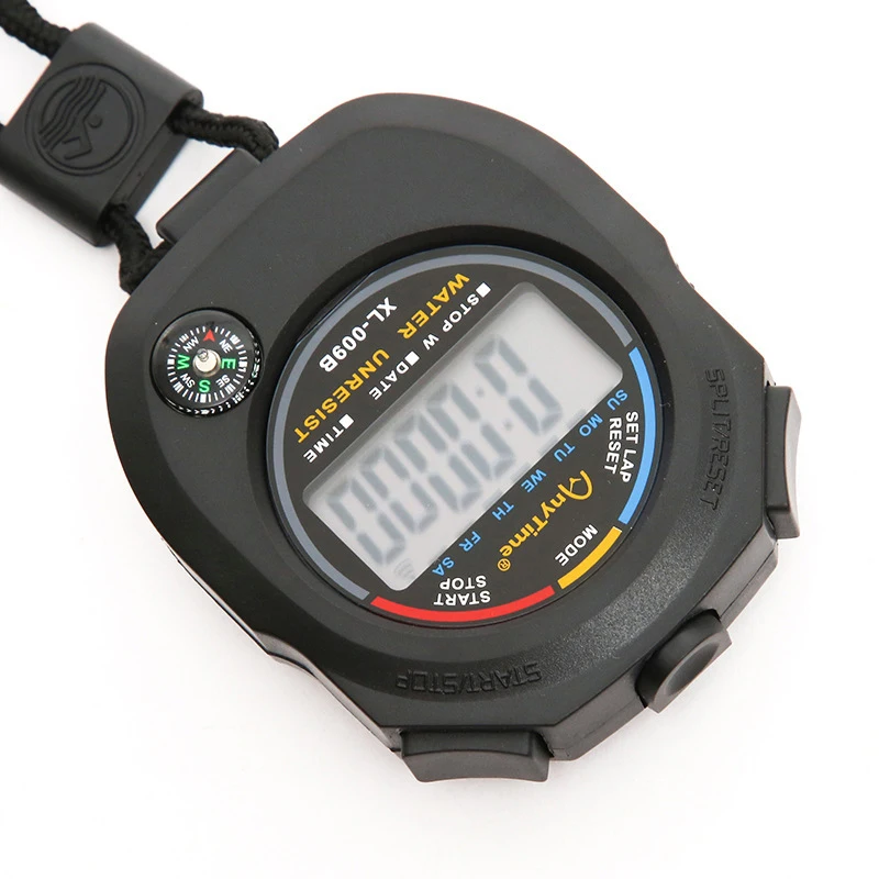 NEW Digital Stopwatch XL-013 Chronograph with Wristband Alarm AM PM 24H Clock Watch for Runner Sport 4