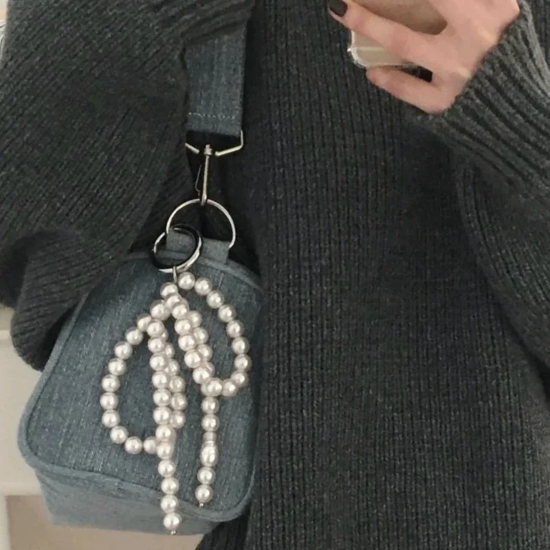 

Мода Новый ins Корейский имитация жемчуга лук сумка кулон чехол для мобильного телефона ремешок темперамент кулон