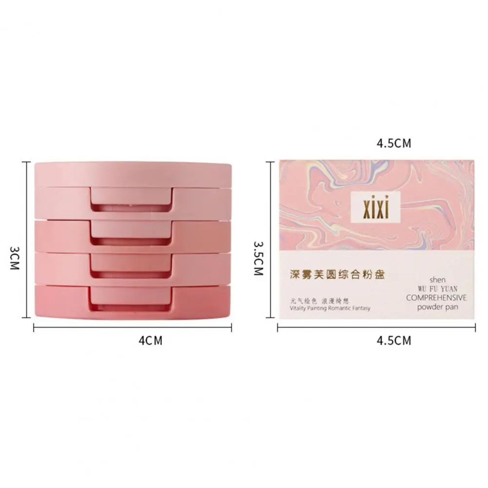 Blusher Eyeshadow Palette High Pigment Eyeshadow Palette 4 Colors Matt Shiny Sequin Texture Eye Shadow Eye Makeup