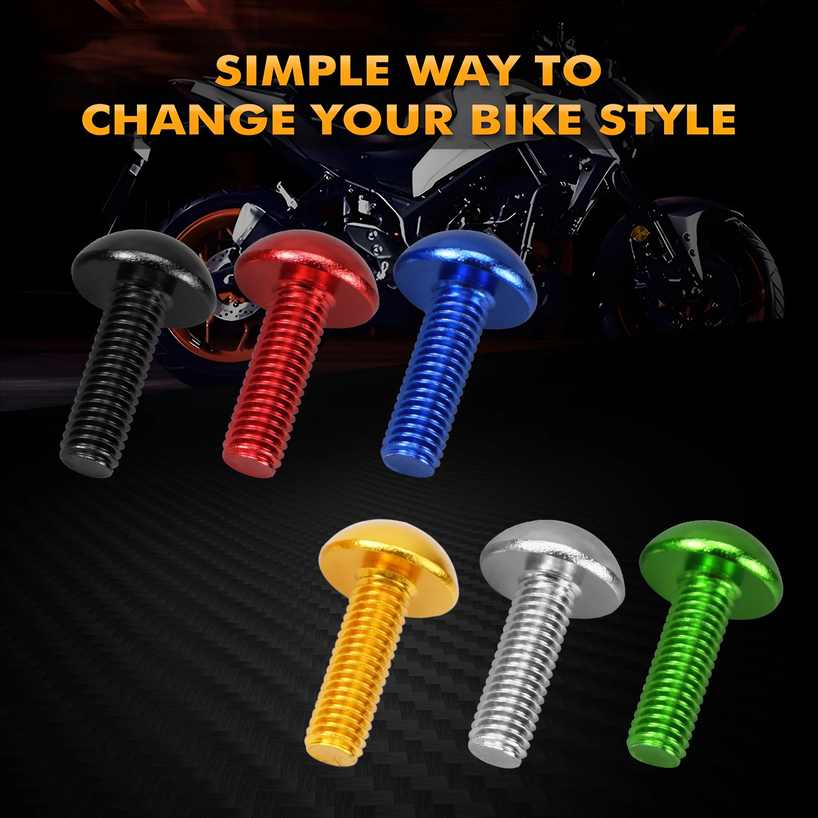 10PCS M5 Windschutzscheibe Windschutzscheibe Befestigungen Schrauben Schrauben Mutter Kit Für Yamaha KTM Honda BMW Suzuki Kawasaki Ducati Aprilia Triumph – Detail 2