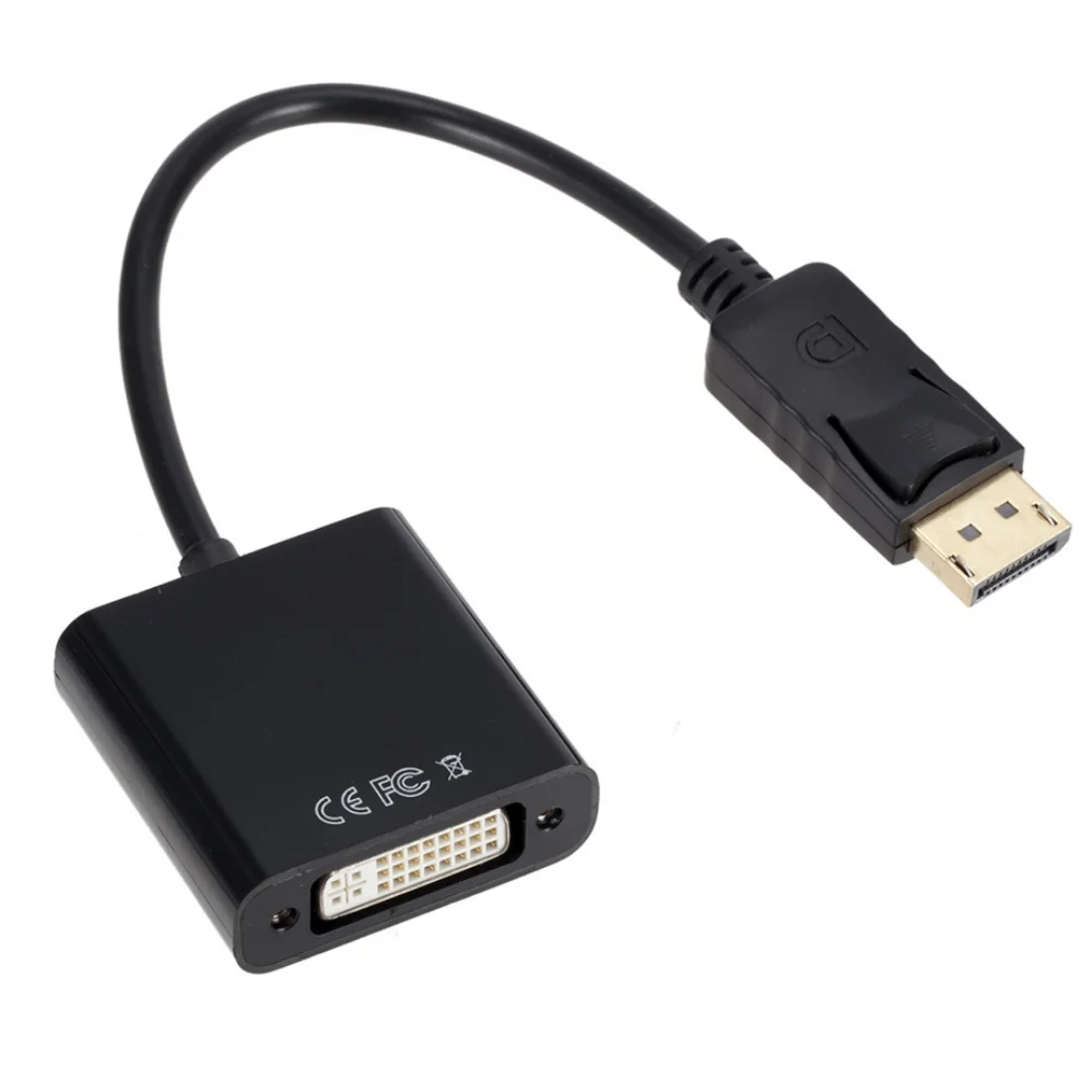 DisplayPort to DVI Cable Adapter Display Port DP to DVI Converter HD 1080p Male