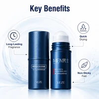 Duo de parfums pour hommes, 2 pièces, bâton de Cologne solide, lotion corporelle roll-on, parfum frais longue durée, baume déodorant portable pour hommes 3