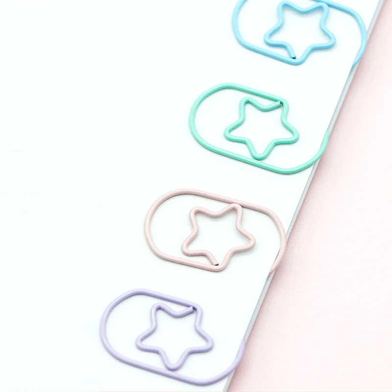 Colorful Loop Pins Creative Stationery Bookmark Set 20pcs