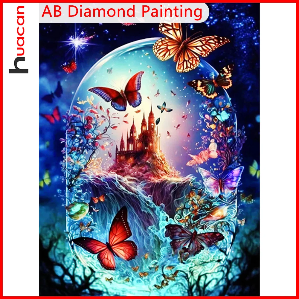 HUACAN Diamond Painting Animal Full Drill Embroidery Cat Picture Of  Rhinestones Mosaic Butterfly Needlework Home Decor - AliExpress