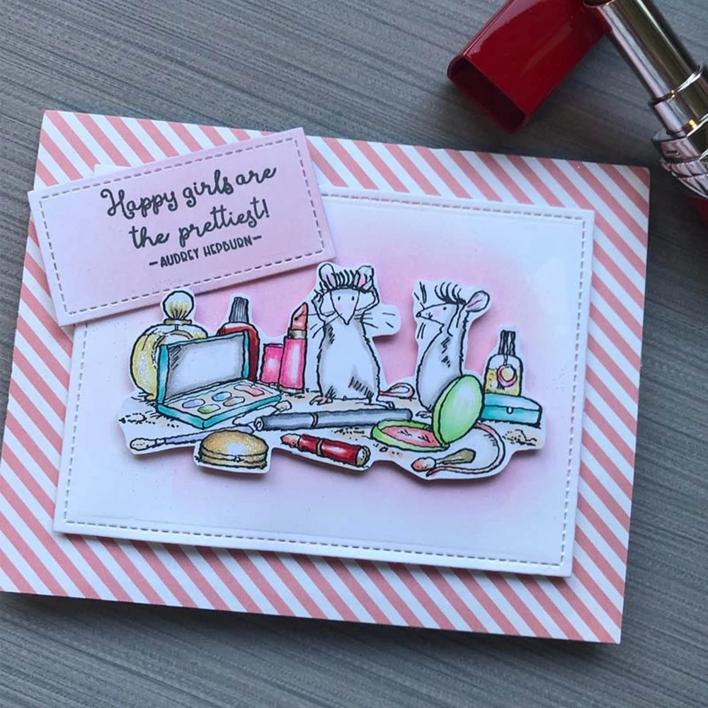 Savvy Sentiments Phrase Clear Stamp Thinking Of You Transparent Silicone Stamps for Card Making DIY Scrapbooking Embossing