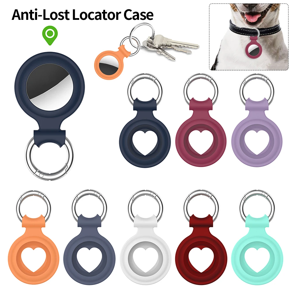 For Apple Airtags Case Hard PC/Silicone Protective Skin Cover Keychain Keychain Cover for Shockproof Case Shell Apple AirTag