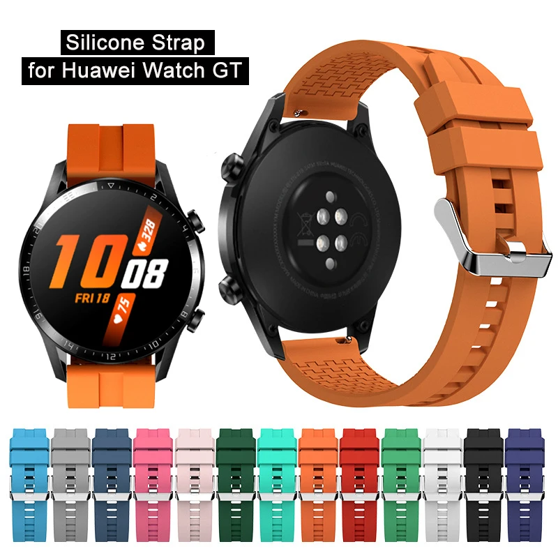 

22mm Universal Sport Silicone Strap for Huawei GT2 46mm watchband For Huawei Watch 3 /3 Pro/ GT2 Pro/ GT 2e/GT2 46mm /GT 46mm
