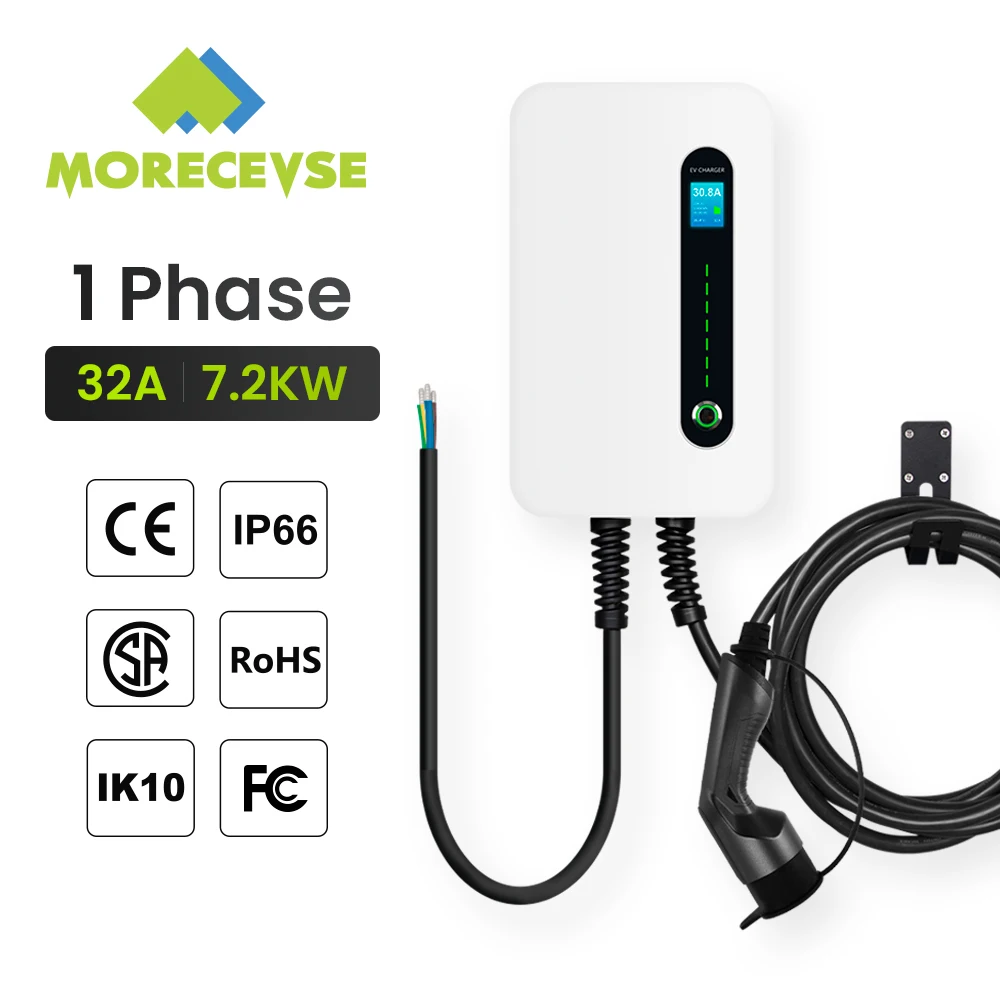Morec Wallbox Ev Chager For Type 2 16a/32a 3.6kw/7.2kw 1phase Evsc
