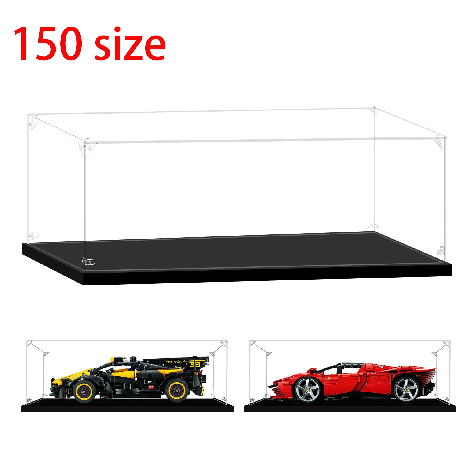Acrylic Display Case for Collectibles Assemble Clear Acrylic Display Box for Figures Doll Toys 150size Customizable Size, acrylic display case,acrylic display box