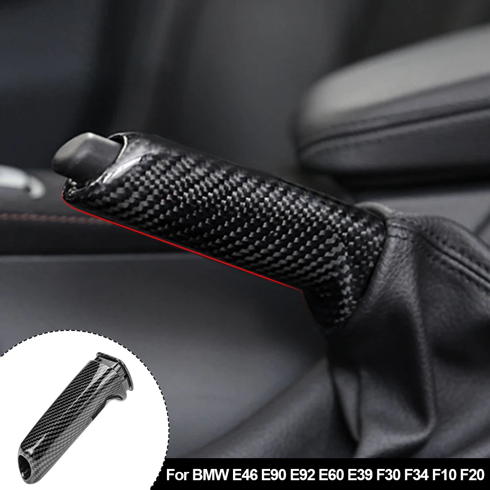 Car Handbrake Grips Cover Accessories Universal Carbon Fiber Patterned ...