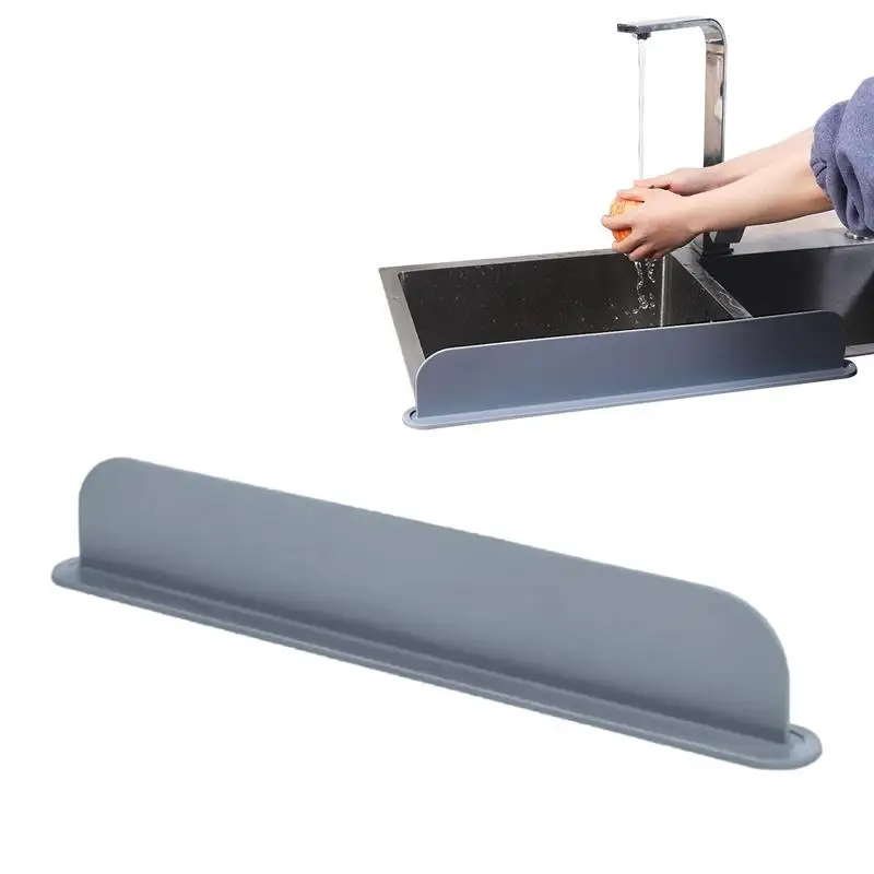 Kitchen Tools Oil Splatter Guard Kitchen Sink Water Splash Guard Silicone Sink Splatter Guard with Suction Cup Reusable Dish Washing Baffle Board for Wash Basin