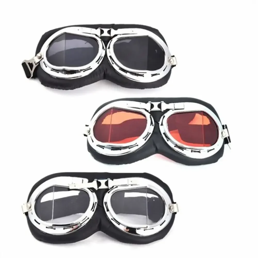 Vintage goggles black brown frame lens options motorcycle