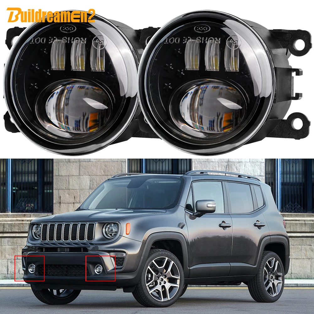 2 X 60W Car LED Lens Fog Light H11 Front Fog Daytime Running Lamp