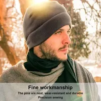 1PC Warm Winter Skull Cap Soft Polar Fleece Hat Thick Windproof Cap Outdoor Beanie Cap Ski Cap Unisex Suitable For Unisex 3