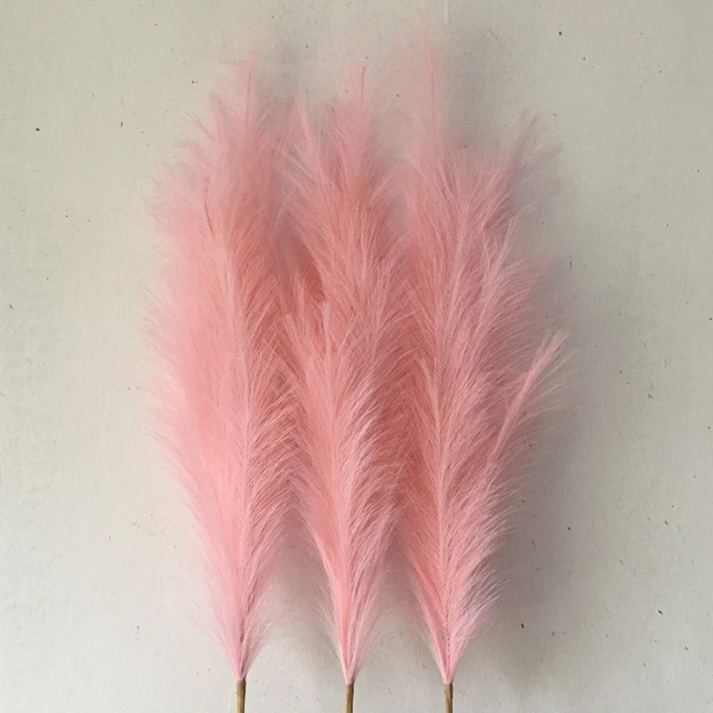 3pcs Artificial Pampas Grass 43inch/110cm Long Fluffy Pampas Grass for Flower Arrangement Wedding Party Centerpiece Home Decor