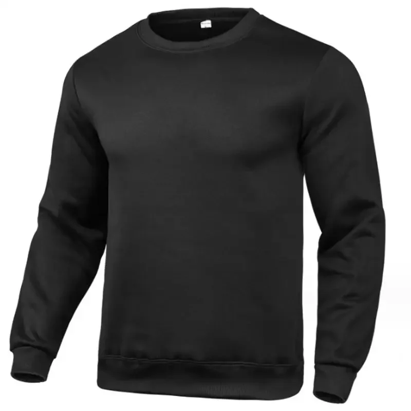 

Новинка 2023, мужской свитер, повседневный Однотонный пуловер с круглым вырезом и длинным рукавом, свитер с капюшоном