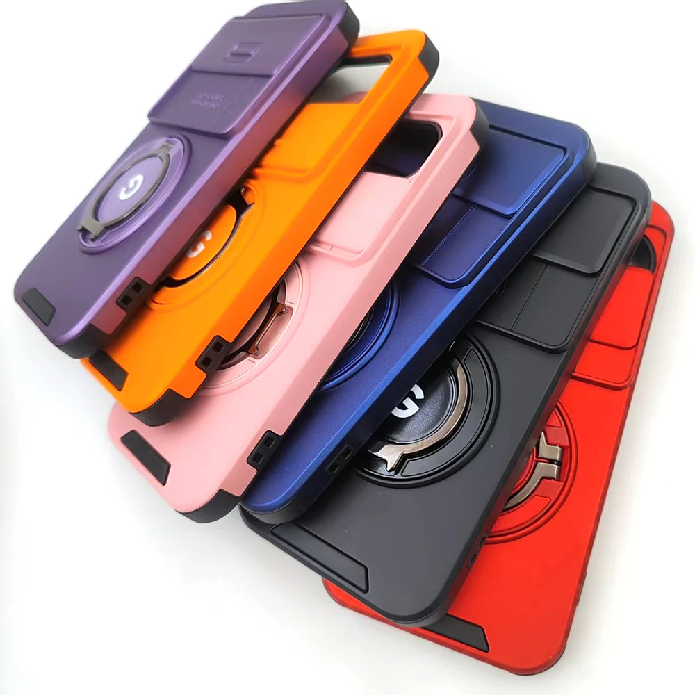 Luxury Shockproof Armor Case with Stand Holder and Camera Protection