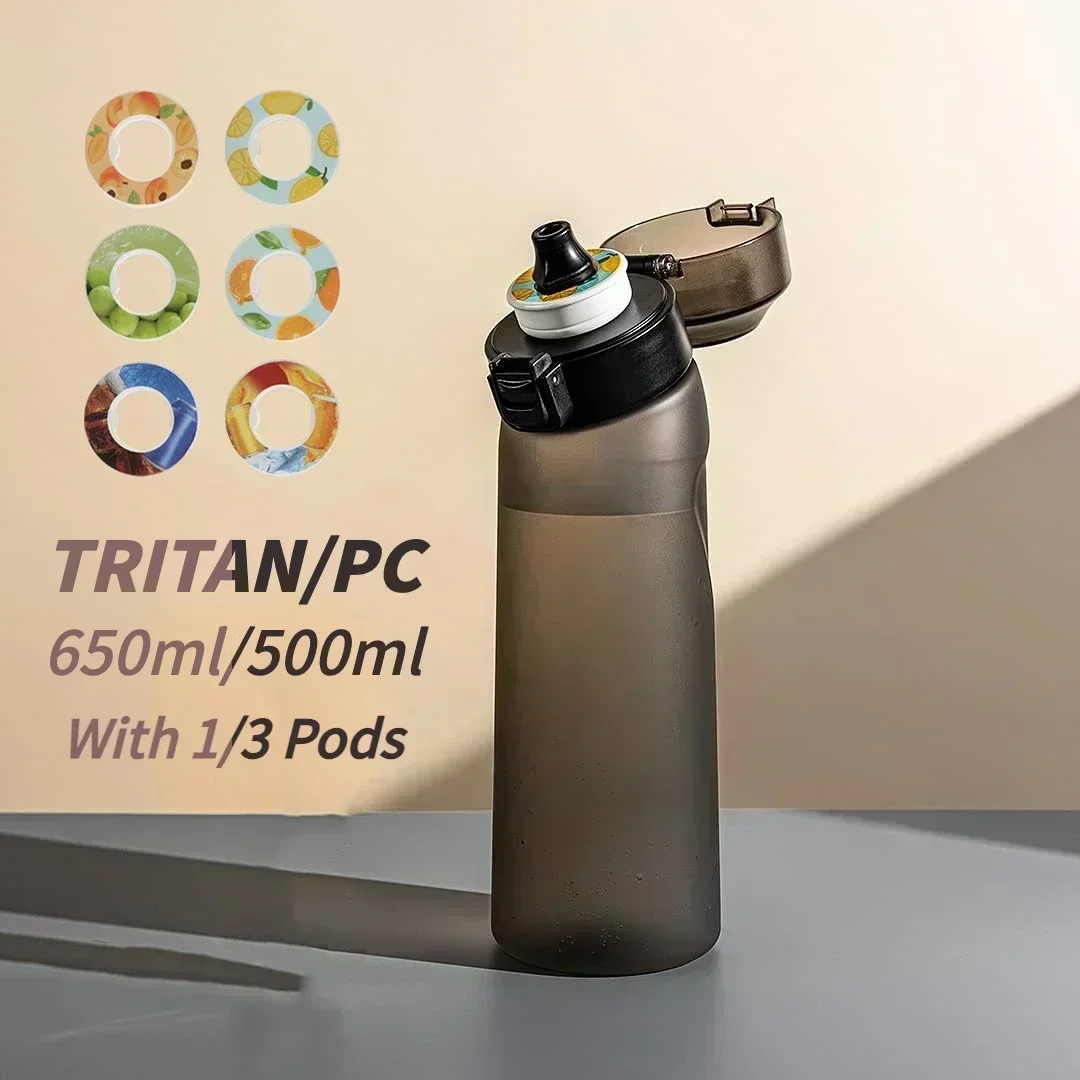 Sports Water Bottle Airup Flavored Bottle with 1/3/5 Taste Pods For Kids 650ml BPA Free