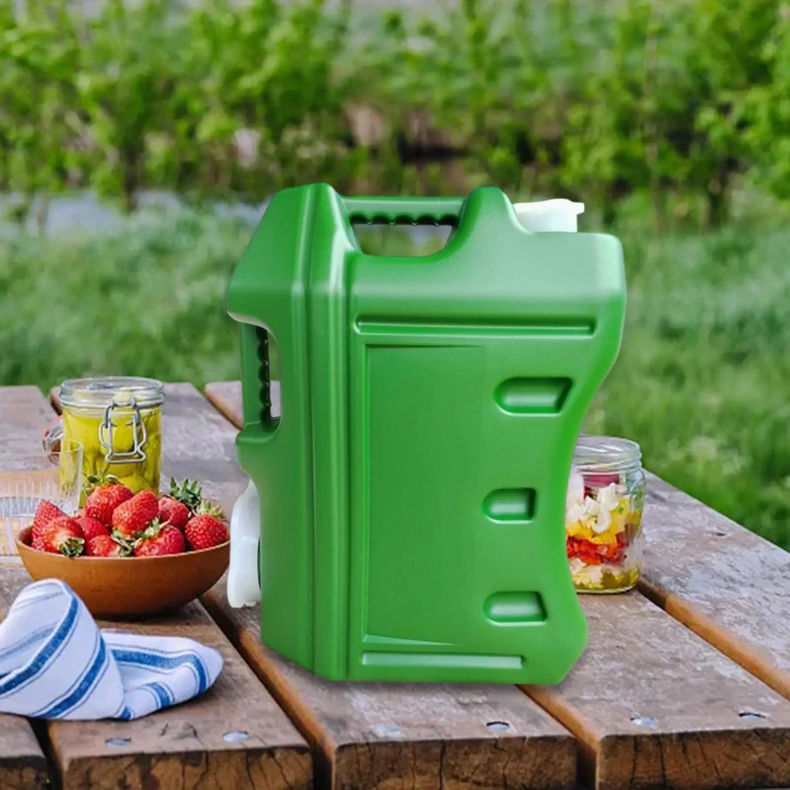 

Портативный контейнер для воды с кувшином для воды, контейнер для хранения питьевой воды для кемпинга, купания, походов на открытом воздухе, самостоятельного вождения