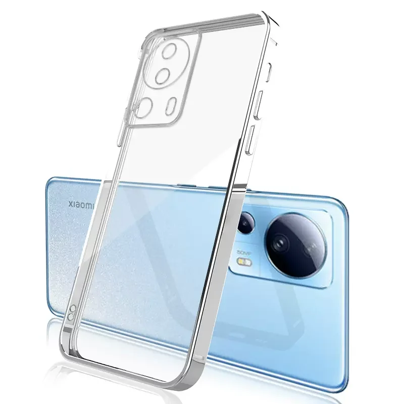 Elegant Plating Clear Silicone Shockproof Bumper Case