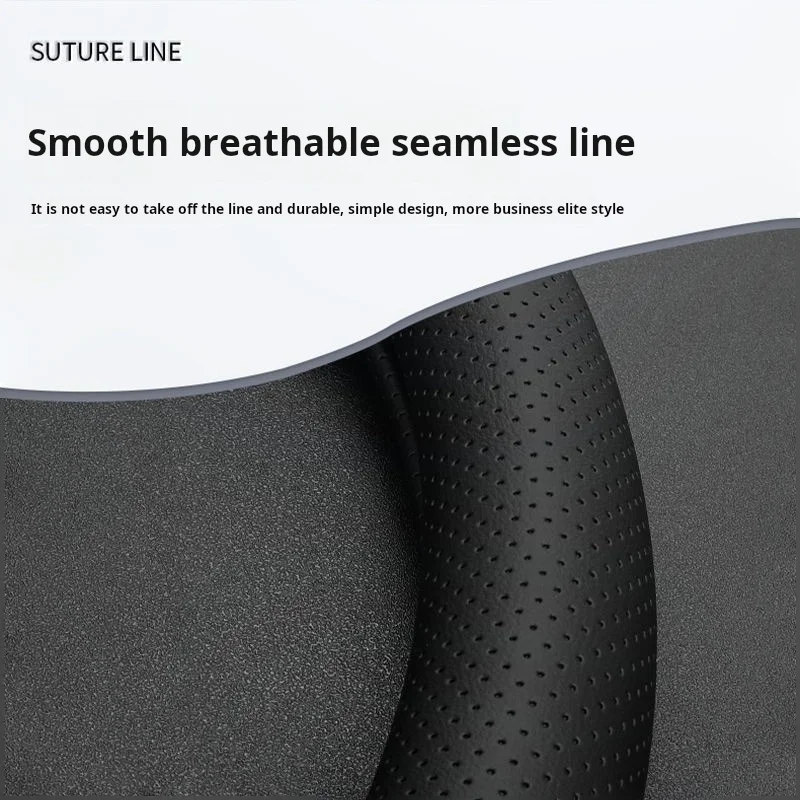 Car steering wheel cover Nappa leather grain ultra-thin car accessories interior handle set four seasons general