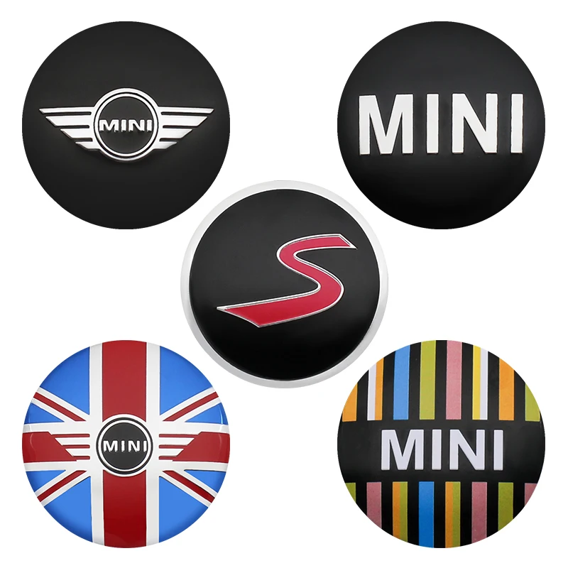 Car Wheel Hub Center Cap Badge Stickers For MINI Cooper One S JCW Clubman R55 R56 F55 F56 R57 R58 R59 R60 4PCS 56mm wheel hub caps