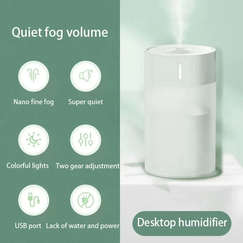 Xiaomi Humidifier Small Desktop Car Aromatherapy Machine Hydrating Device Usb Color Light Nano Fine Mist Silent Mini Humidifier 6