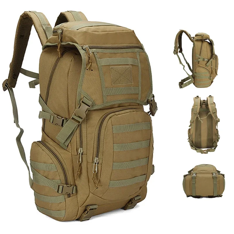

50L Military Tactical Backpack Assault Molle Pack For Trekking Camping Hunting Bag Outdoor Waterproof Fishing Sport 3P Rucksack