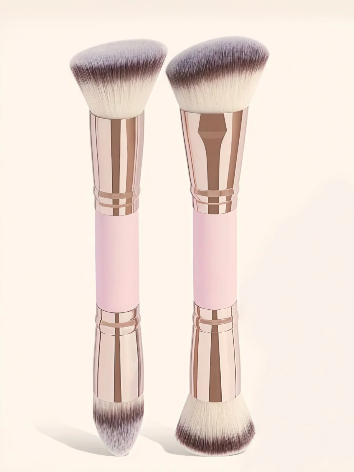 Enhanced Multi-Functional Double-Headed Makeup Brush for Foundation, Contouring, and Concealing