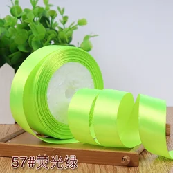 Elegant Beige Silk Satin Ribbon for Crafts and Decorations (Neon Green)