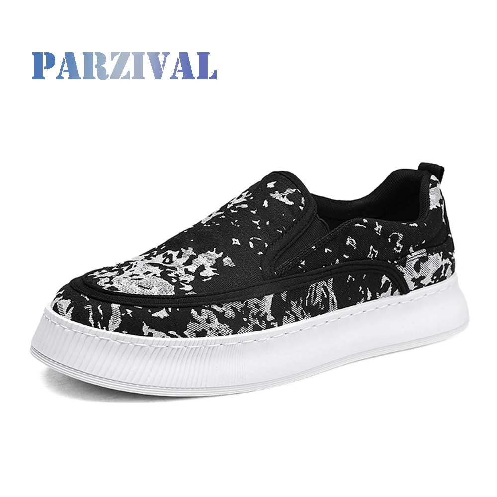 

PARZIVAL Men Canvas Shoes Loafers Man Street Lazy Shoes Breathable Summer Walking Casual Shoes Flat Driving Slip-on Dropshipping