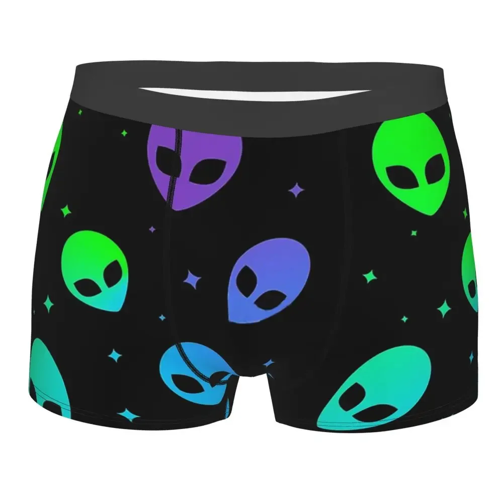 

Colorful Aesthetic Alien Pattern Underpants Homme Panties Male Underwear Ventilate Shorts Boxer Briefs