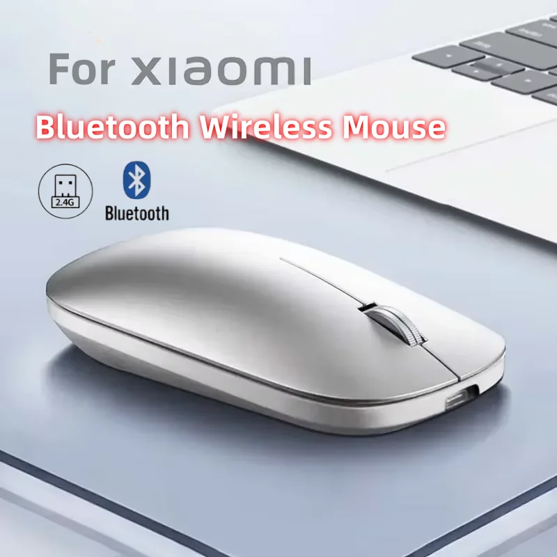 For Xiaomi Bluetooth Wireless Mouse 2.4G Dual Mode DPI Adjustable Type-C Rechargeable Silent Ergonomic Portable Office Mouse 1