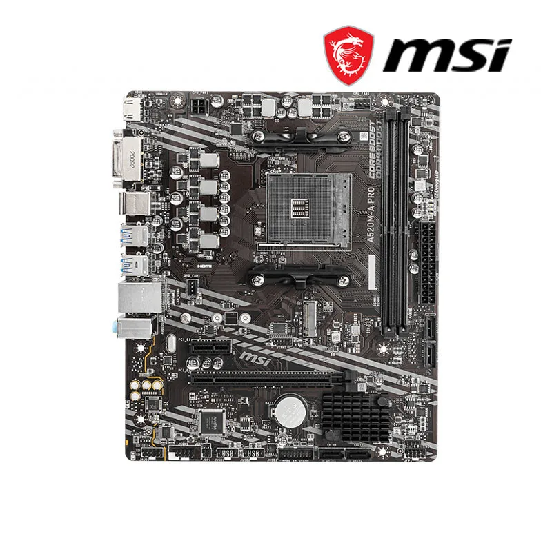 MSI A520M 프로 게이밍 마더보드, CPU 포함, AMD Ryzen 5 4500, placa mae 키트, DDR4 M.2 USB3.2 STAT 3.0 SSD 64G