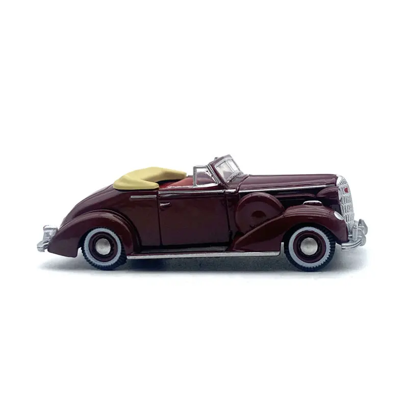 1/87 Ho Scale Vintage Convertible Alloy Car Model Sports Car Model Miniature Collection Ho Scene Decoration Sand Table Landscape 1 87 scale model diecast alloy plane aircraft polizei police helicopter ty h145 airplane collection display decoration for adult