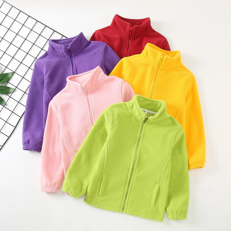 Boys and Girl Winter Clothes Toddlers' Polar Fleece Full-Zip Mock Jacket Camping Hiking Outdoor Sports Warm Jacket Coat