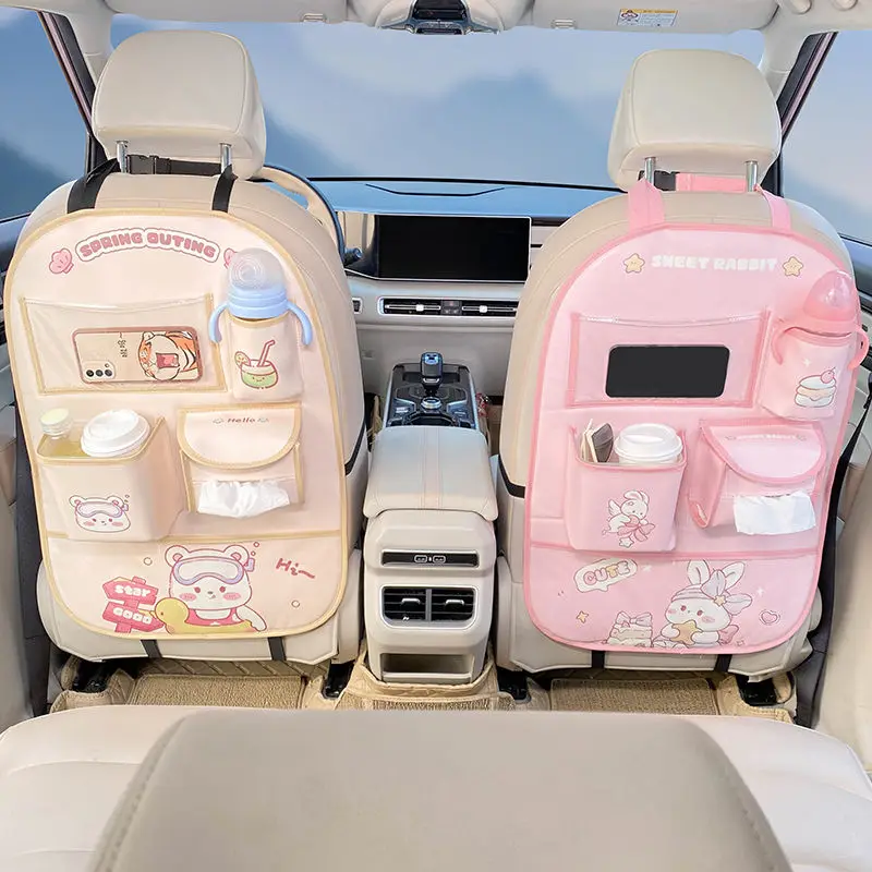 Car Seat Back Storage Bag Hanging Bag Multifunctional Storage Box Car Seat Back Interior Decoration Supplies